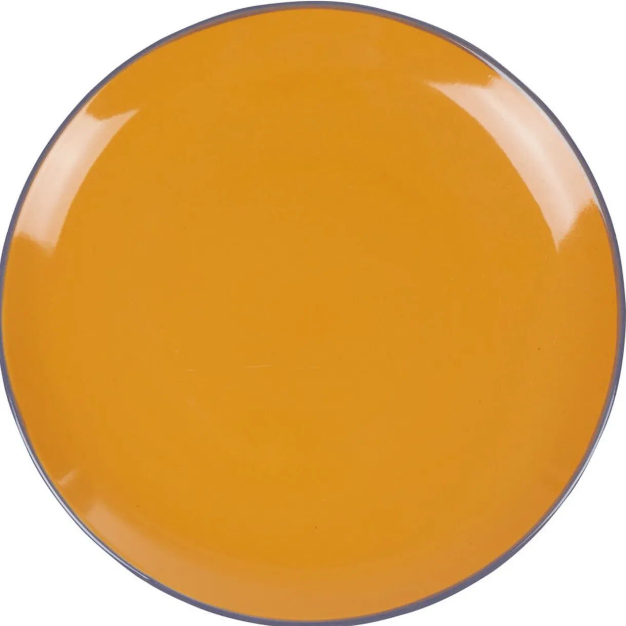 Gifi Assiette plate ronde orange et violet New