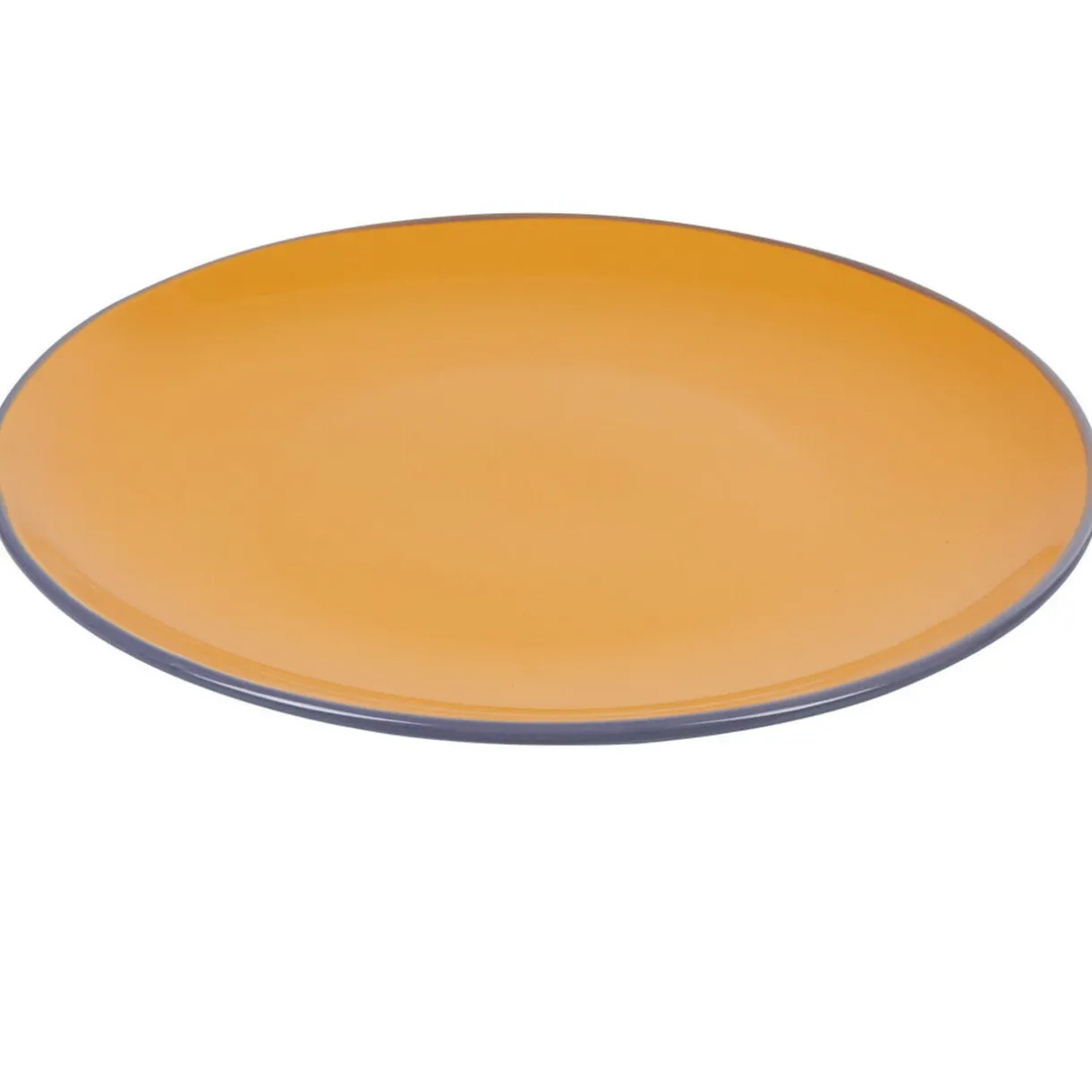 Gifi Assiette plate ronde orange et violet New