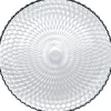Gifi Assiette plate ronde Pampilles blanc transparent Ø 25 cm