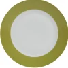 Gifi Assiette plate ronde verte et blanche