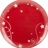 Gifi Assiette plate rouge design étoiles