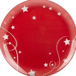 Gifi Assiette plate rouge design étoiles