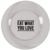 Gifi Assiette plate transparente design "eat what you love"