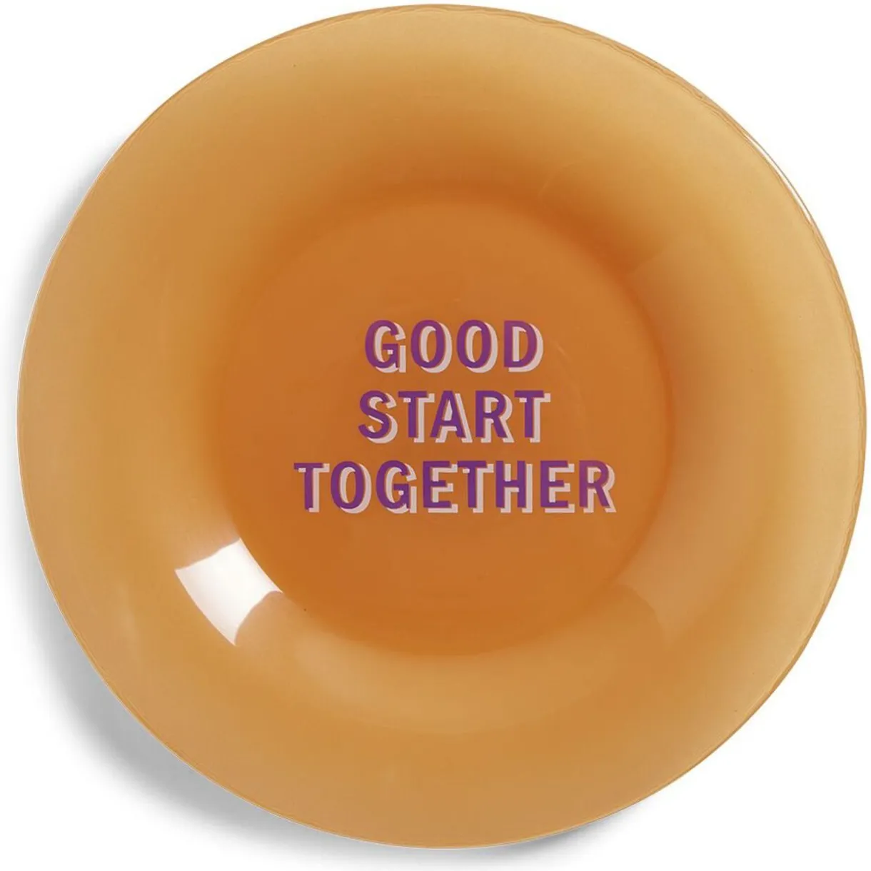 Gifi Assiette plate verre coloré avec message Ø20cm - 3 modèles Hot