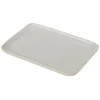 Gifi Assiette rectangulaire faïence gris 28,5x19,5cm