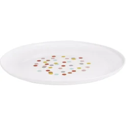 Gifi Assiette ronde en plastique décor pois multicolore Sale