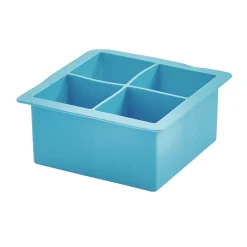 Gifi Bac à glaçons XXL 4 compartiments silicone bleu