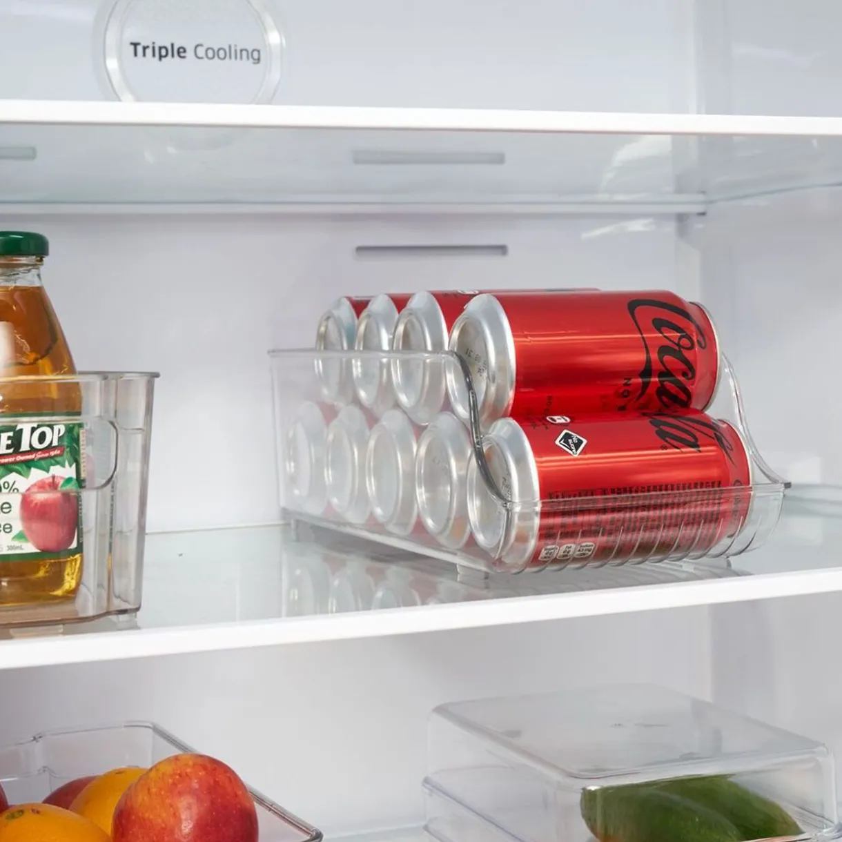 Gifi Bac de rangement frigo distributeur canettes 34x13xH10cm Discount