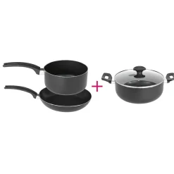 Gifi Batterie de cuisine tous feux dont induction x3 avec couvercle Outlet