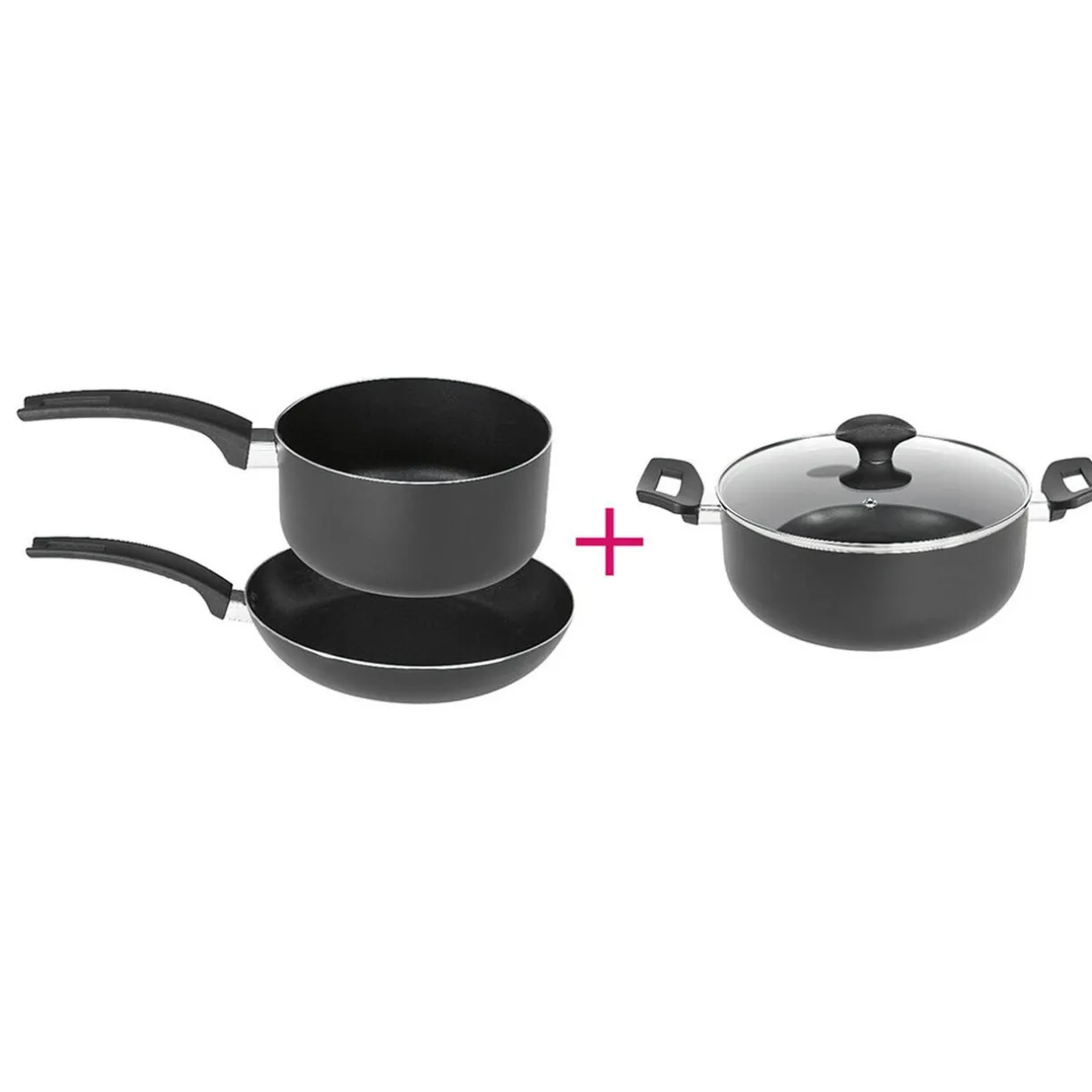 Gifi Batterie de cuisine tous feux dont induction x3 avec couvercle Outlet