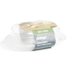 Gifi Beurrier plastique sans BPA transparent ou gris 17,4x12,5xH6cm