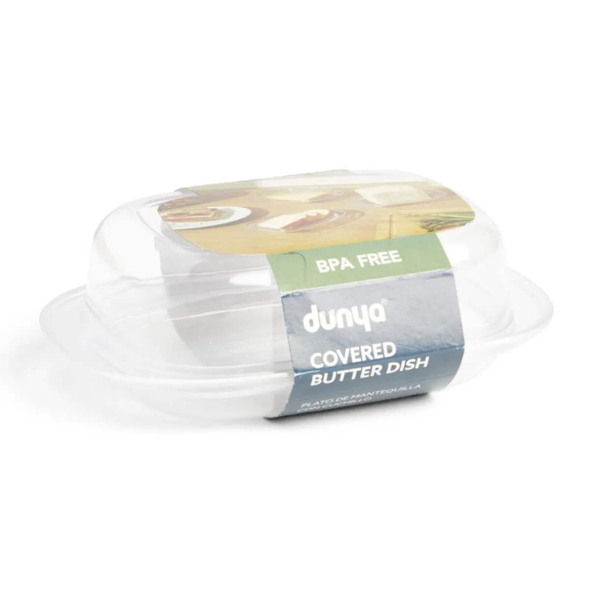 Gifi Beurrier plastique sans BPA transparent ou gris 17,4x12,5xH6cm