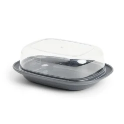 Gifi Beurrier plastique sans BPA transparent ou gris 17,4x12,5xH6cm