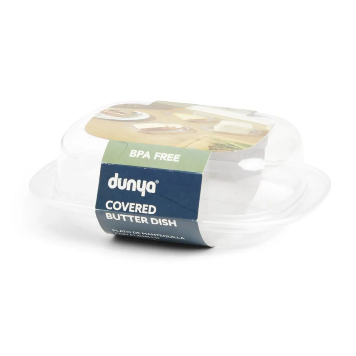 Gifi Beurrier plastique sans BPA transparent ou gris 17,4x12,5xH6cm