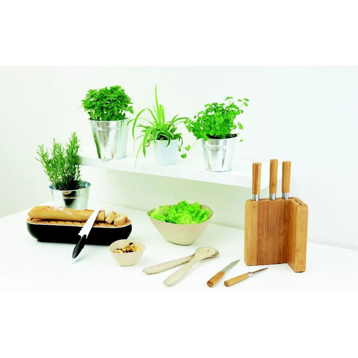 Gifi Bloc bambou et 5 couteaux Sale