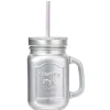 Gifi Bocal avec paille argenté 460 ml