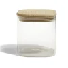 Gifi Bocal de conservation 60cl en verre avec couvercle en bois New