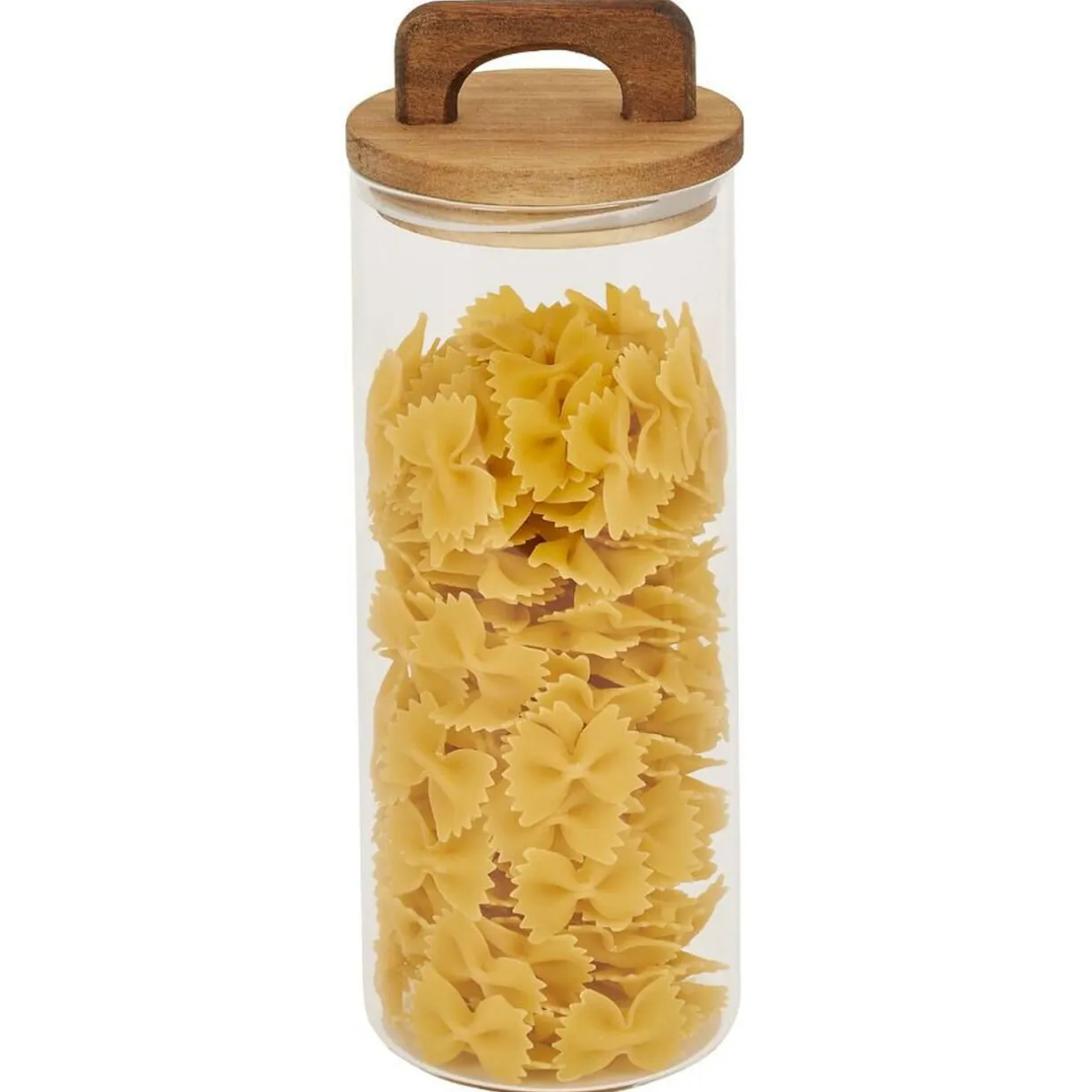 Gifi Bocal de conservation 1,1L en verre avec couvercle en bois Ø9,5xH20cm Outlet