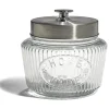 Gifi Bocal de conservation 1L en verre avec couvercle en métal Ø11,5xH14cm
