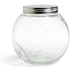 Gifi Bocal en verre transparent couvercle métal 2000ml - 17,5x12,5xH.17cm New