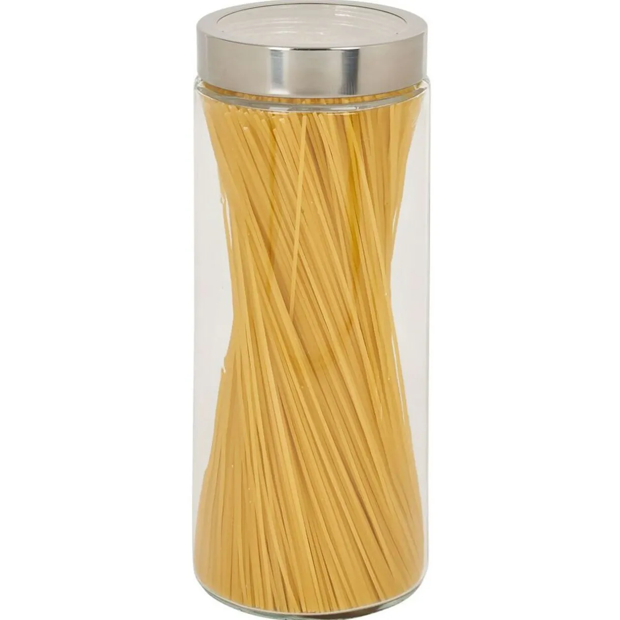 Gifi Bocal en verre transparent couvercle inox 2L - Ø11xH.27cm Best