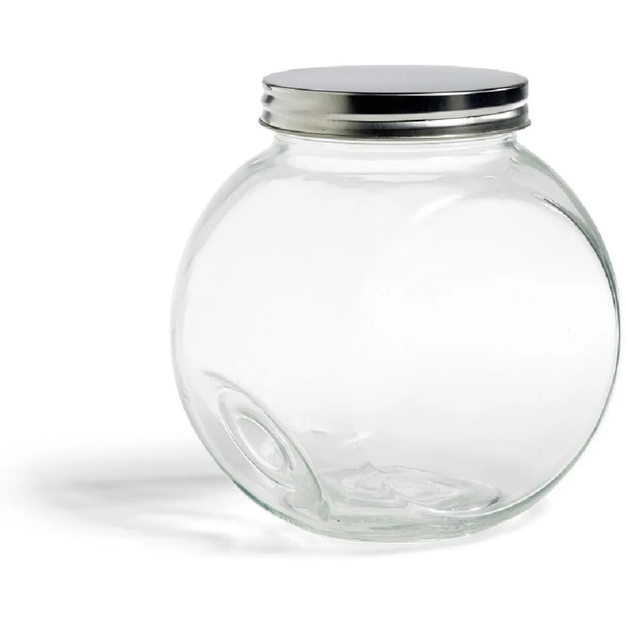 Gifi Bocal en verre transparent couvercle métal 2000ml - 16x11,5xH.16cm Best