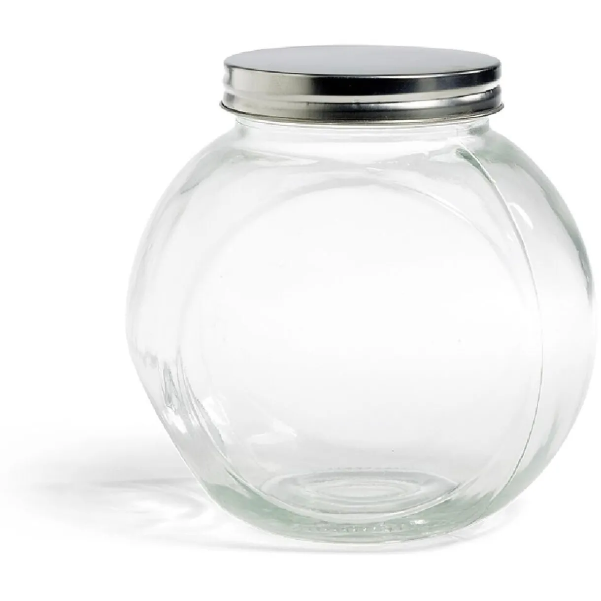 Gifi Bocal en verre transparent couvercle métal 2000ml - 16x11,5xH.16cm Best