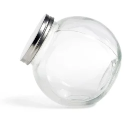 Gifi Bocal en verre transparent couvercle métal 2000ml - 16x11,5xH.16cm Best