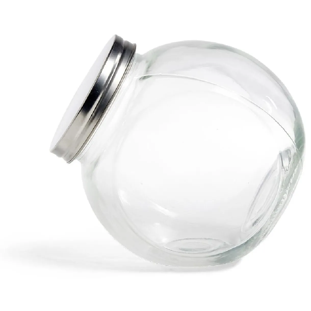 Gifi Bocal en verre transparent couvercle métal 2000ml - 16x11,5xH.16cm Best