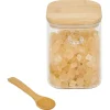 Gifi Bocal en verre transparent 850ml avec couvercle et cuillère en bambou Sale