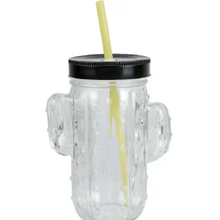 Gifi Bocal forme cactus vert avec paille Outlet