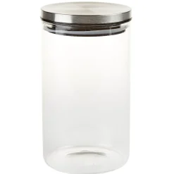 Gifi Bocal hermétique verre transparent couvercle métal silicone New
