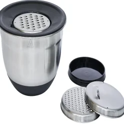 Gifi Bol à mixer inox avec base silicone et 3 râpes Ø22xH11,2cm New