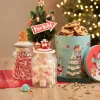 Gifi Bonbonnière en verre avec couvercle en céramique déco de Noël New