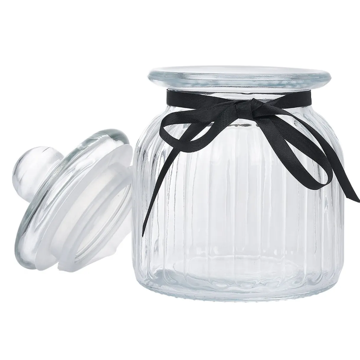 Gifi Bonbonnière en verre transparent 1,6L Discount