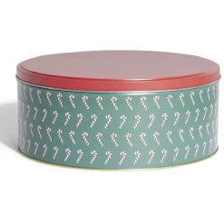 Gifi Boîte à biscuits de Noël ronde en métal rouge et vert x3 Outlet
