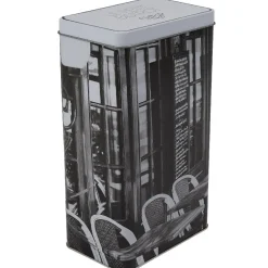 Gifi Boîte à café rectangulaire design bistrot noir et blanc