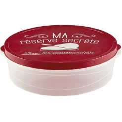 Gifi Boîte à crêpes ronde avec couvercle design rouge Clearance