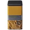 Gifi Boîte à pâtes carrée en métal décorée jaune moutarde Clearance