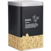 Gifi Boîte à pâtes en métal noir et gris design pasta - 10,7x10,7xH.17,5cm Outlet