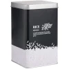 Gifi Boîte à riz en métal noir et gris design rice - 10,7x10,7xH.17,5cm Online