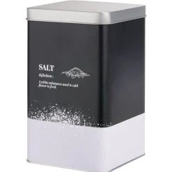 Gifi Boîte à sel en métal noir et gris design salt - 10,7x10,7xH.17,5cm Online