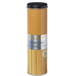 Gifi Boîte à spaghettis ronde en métal décorée jaune moutarde Hot