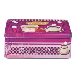 Gifi Boîte à sucre en métal design vintage luxe rose fuchsia New