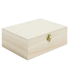 Gifi Boîte à thé en bois à personnaliser 20xH7x15cm New