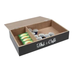 Gifi Boîte à thé et café zigzag noir blanc et jaune Sale
