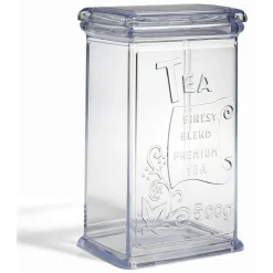 Gifi Boîte à thé 500g en plastique transparent 11,5x9xH19cm Hot