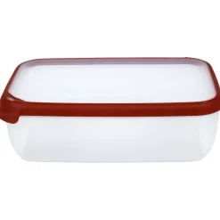 Gifi Boîte alimentaire hermétique rectangulaire transparente et rouge 4 L Clearance