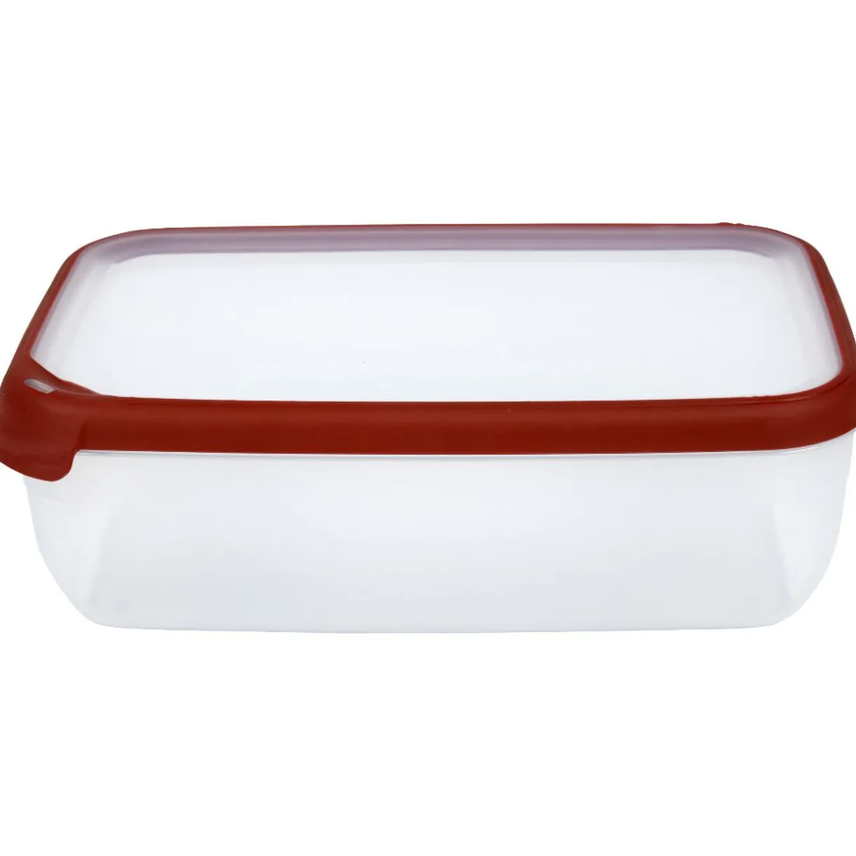 Gifi Boîte alimentaire hermétique rectangulaire transparente et rouge 4 L Clearance