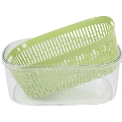 Gifi Boîte alimentaire hermétique avec panier fraîcheur 4 L vert Discount